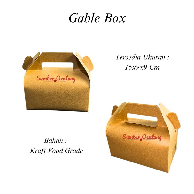 

Kraft Gable Box Kotak Kardus Souvenir Hampers