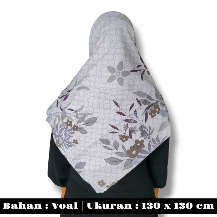 Segiempat Syari 130x130 Jilbab Umama Kerudung Hijab Segi4 Jumbo Voal