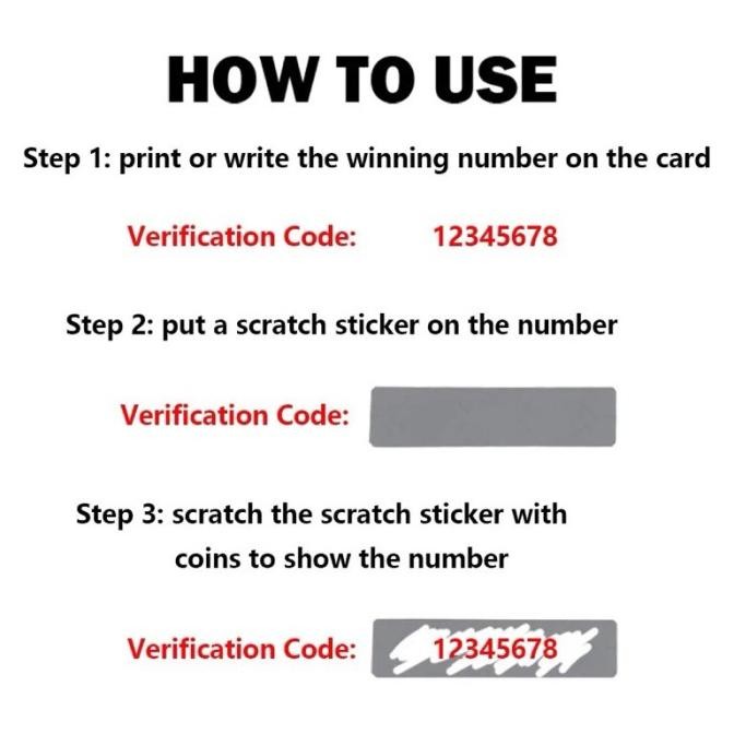 

Promo 6x40 mm scratch off pin scratch label pin voucher scratch pin COD