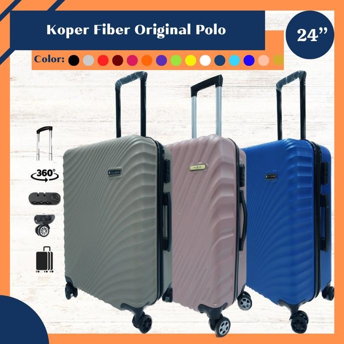 Koper Polo Twin 24 inch fiber murah non expander tas travel