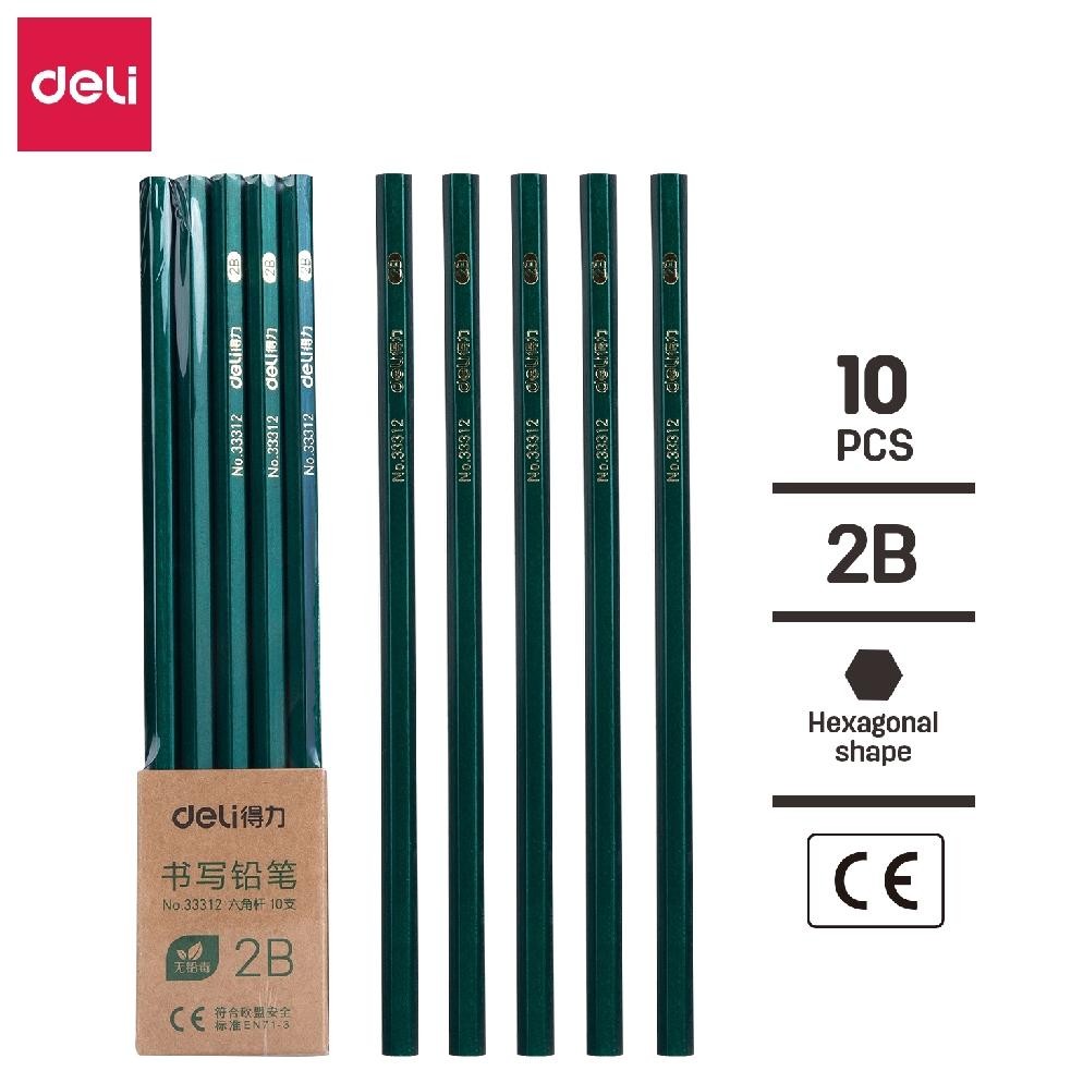 

gh-45 Deli Combo Set 2 - 10pcs Pensil 2B + 3pcs Penghapus + Rautan Putar Viral