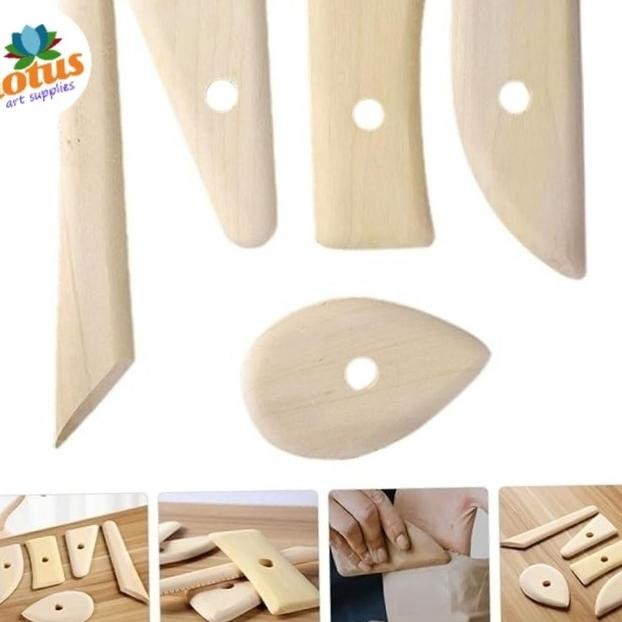 

Promo Wood Scrapers Pottery Tools 5 Alat Kayu Tembikar COD
