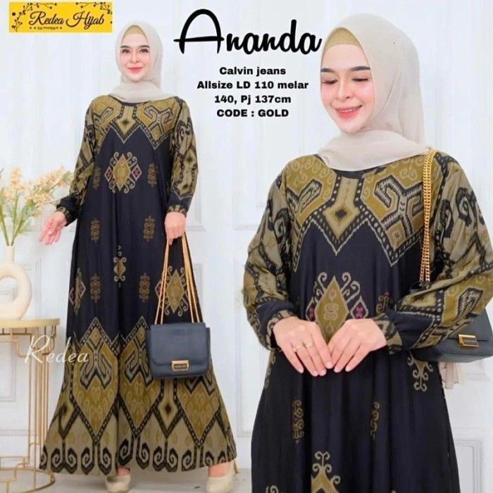 Murah GAMIS KAOS CALVIN JEANS BATIK JUMBO DRESS PANJANG WANITA MUSLIM TEBAL Non COD