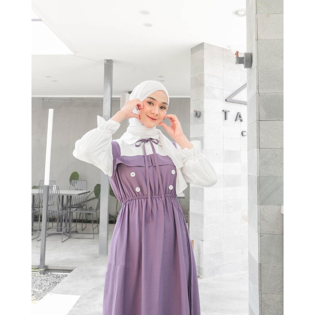 Hamis Gaun Gamis Modern Adem Ganis Premium Mewah Lebaran Gmis Ibu Ibu Pengajian Games Perempuan Dres