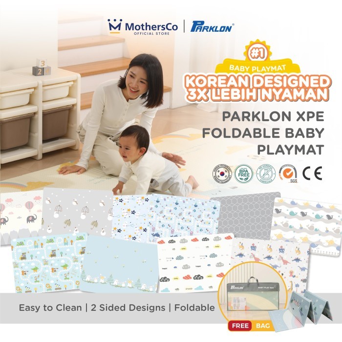 NEWW Parklon XPE Fold Playmat 150x200cm /180x200cm Playmat Lipat Karpet Lipat Bayi Playmat Bayi