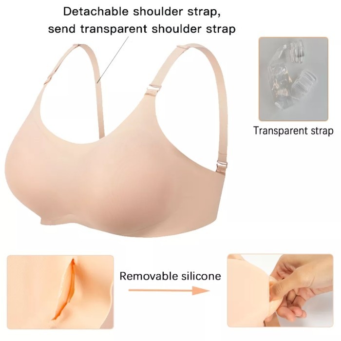 

TERBARU! realistic fake boob breast b cup silicone / silikon bra cancer trans