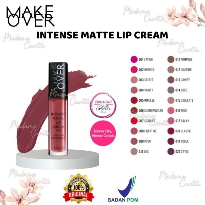 produk baru!! make over intense matte lip cream - matte lipcream make over