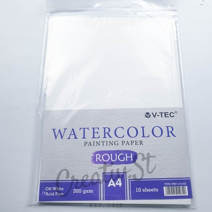 

JUAL V-TEC Water Color Paper 300 GSM Rough 10 Sheet A4