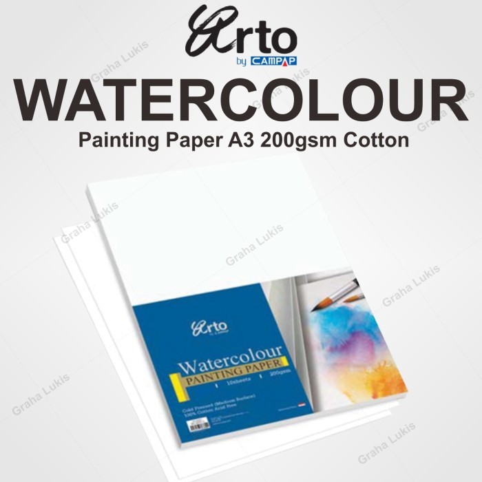 

TERMURAH Arto Watercolour Paper A3 - 200gsm - Cotton