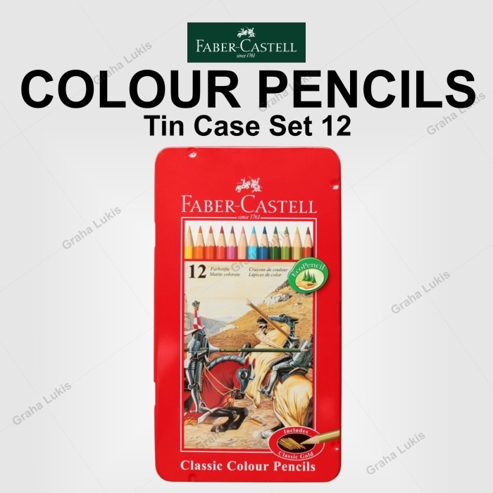 

MURAH Faber Castell Classic Colour Pencils Tin Case 12 - Kemasan Kaleng