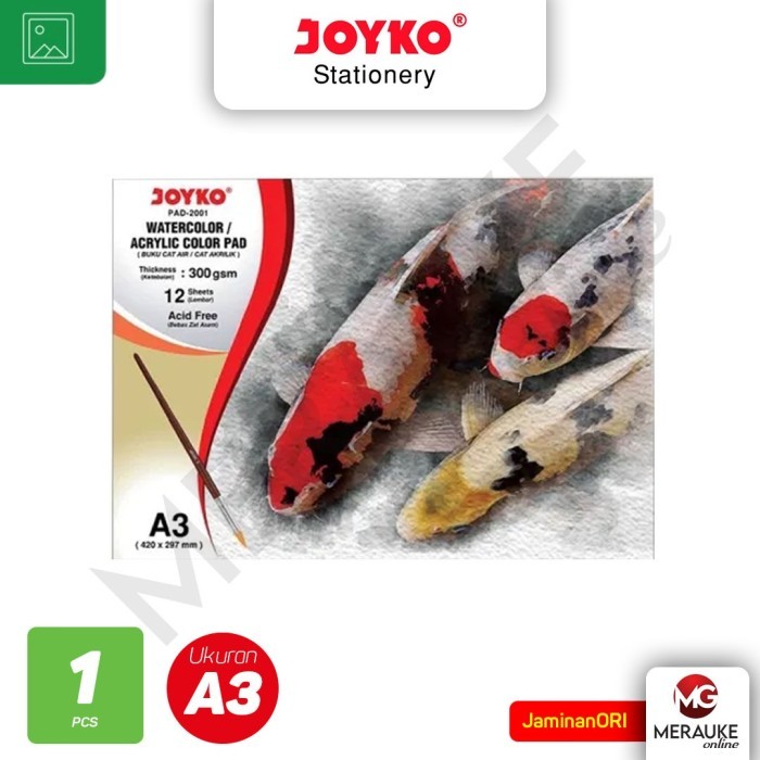 

HOT PROMO JOYKO Buku Gambar Cat Air Akrilik A3 300gsm 12 Lembar