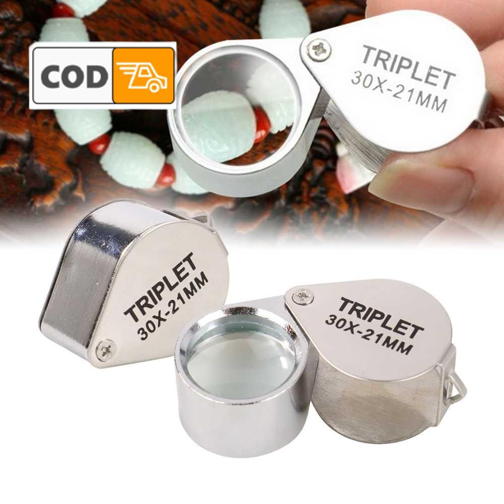 

Kaca Pembesar Servis Elektronik Perhiasan 30X Handheld Magnifying Glass Lup Jewelers 21mm