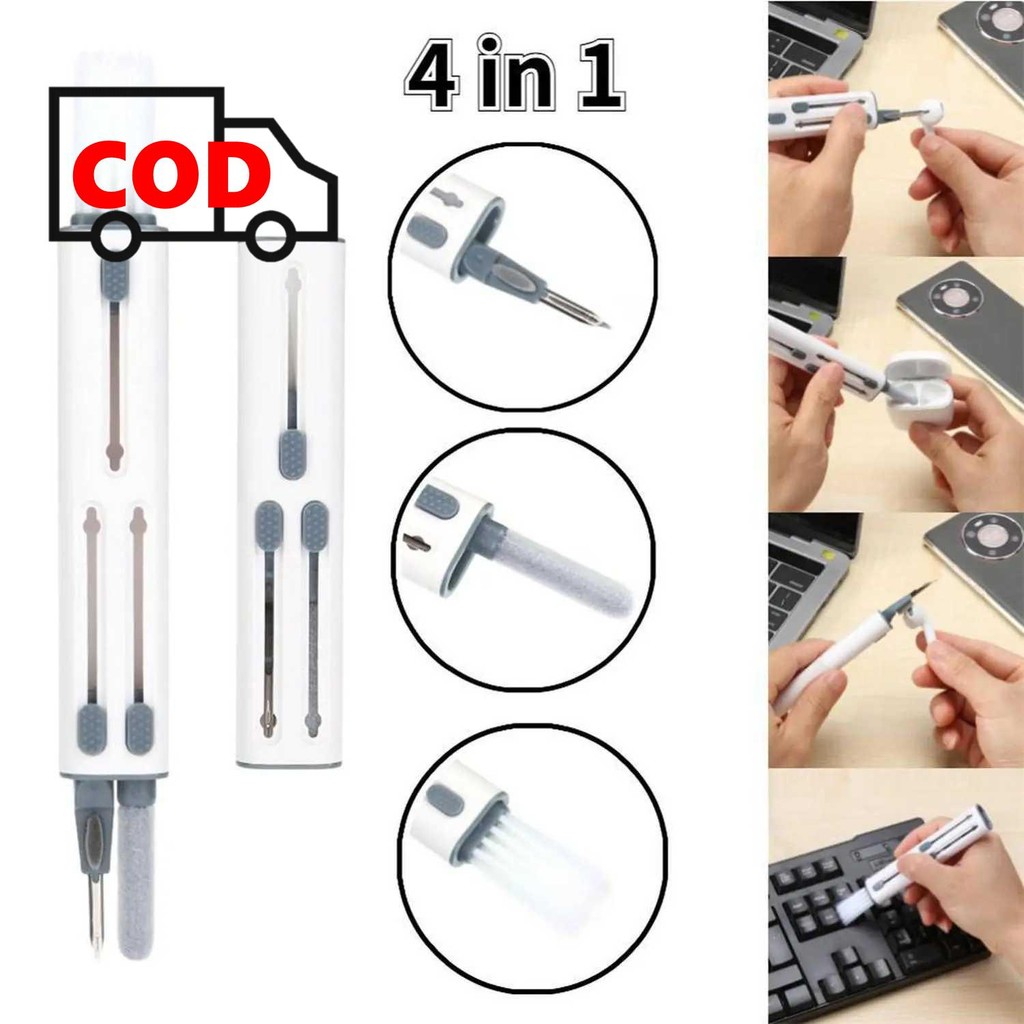 Sikat Pembersih Keyboard Earphone HP Kamera 4 in 1 Cleaning Kit Set Portable Serbaguna