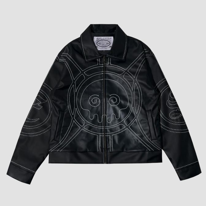 EVILSPIRIT LEATHER JACKET -  STEVANY BLACK UNISEX STOK TERBATAS