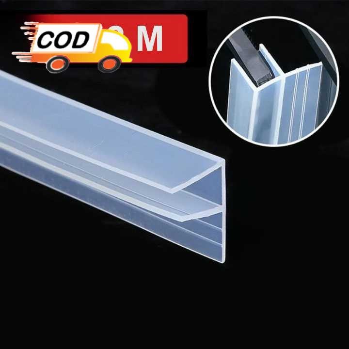 Lis Sela Pintu Penutup Celah Jendela Akuarium Kedap Air Silikon Strip Door Seal Type F 2M 10mm