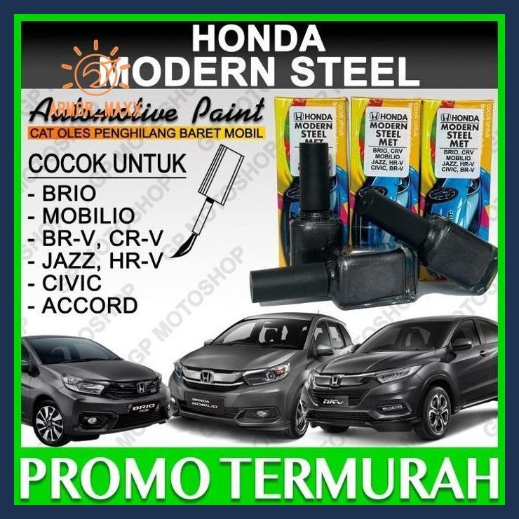 Honda Modern Steel Met Cat Oles Penghilang Baret Mobil Abu-Abu Metalik