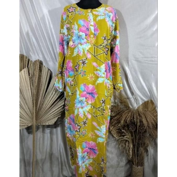 Sale Daster Longdress Kencana Ungu Label Hijau Lengan Panjang Ld 105