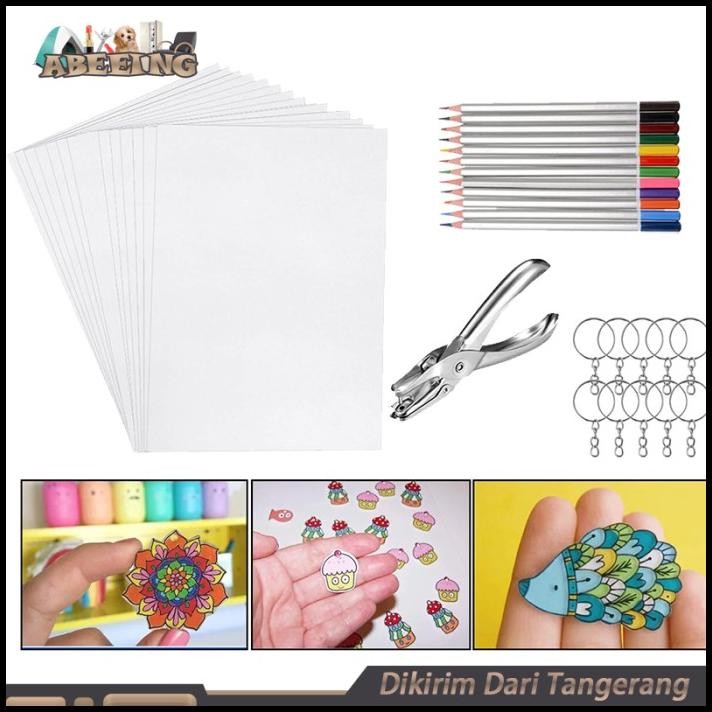 

1 Set Heat Shrink Plastic Sheets Pack Untuk Aksesoris Dan Hiasan