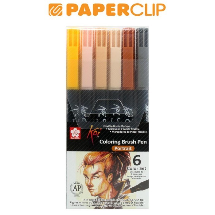 

TERBARU COLORING PEN BRUSH SAKURA KOI POTRAIT SET XBR-6C