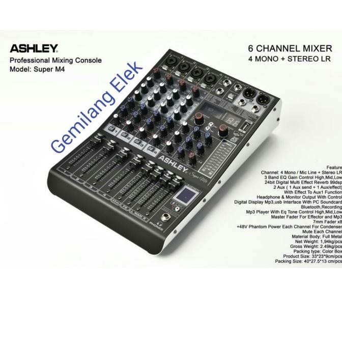 Promo Mixer Ashley Super M4 Original 6 Channel