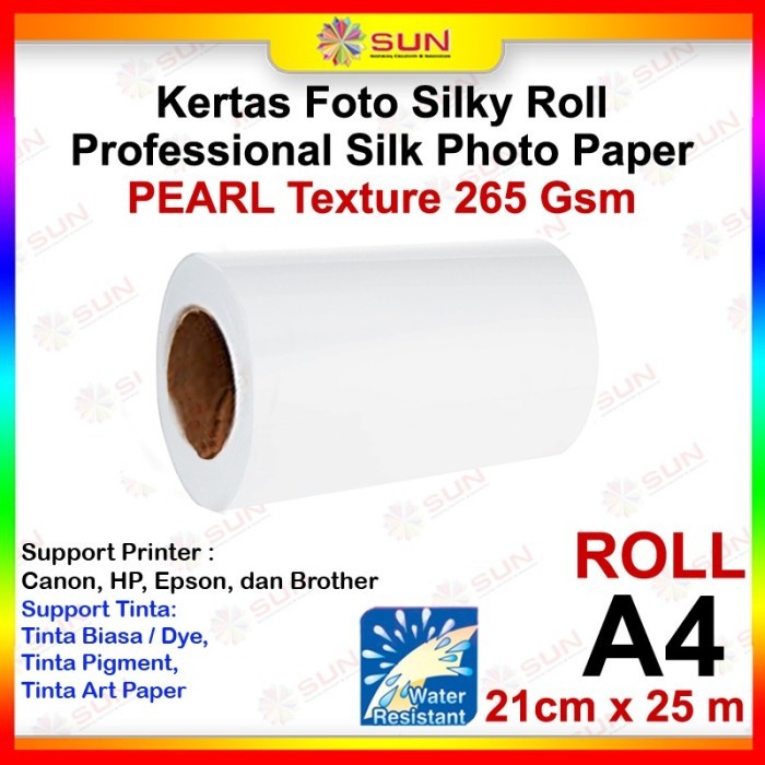 

Kertas Foto Roll SUN Professional Silky Photo Paper 265 A4 A3 A2