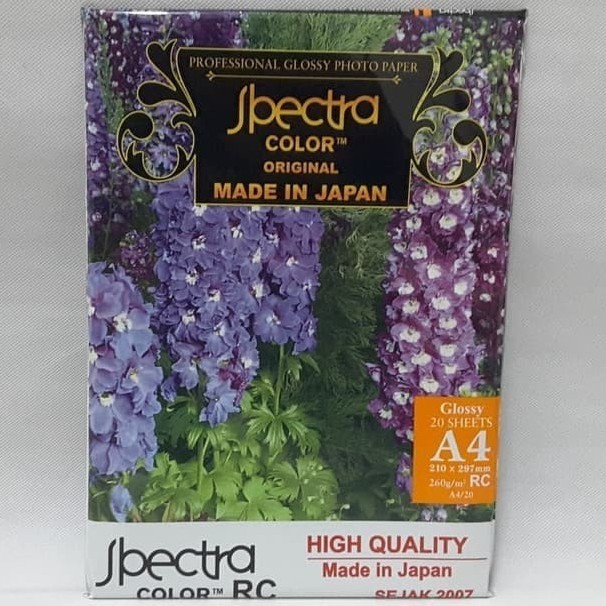 

kertas foto paper glossy 260 gram spectra
