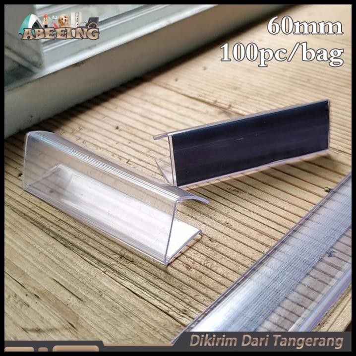 

Isi 100 Wood Shelf Label Holder Plastic Price Tag Holder Supermarket