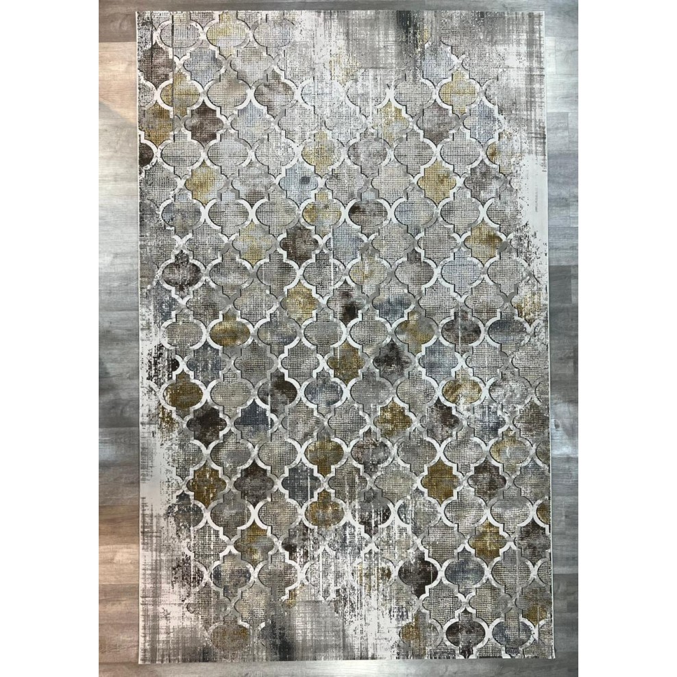 KARPET PERMADANI IMPORT TURKI MOTIF ABSTRAK ABU ABU LISA UK 200 X 300