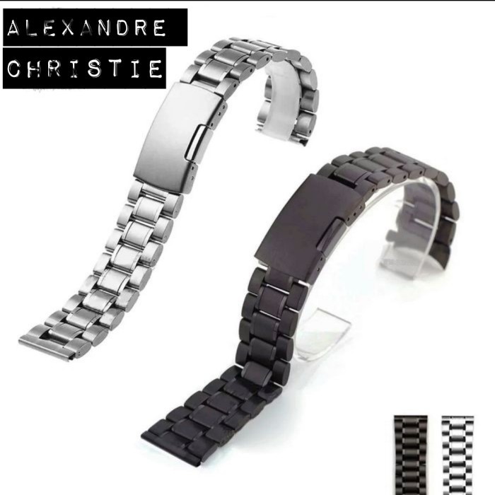 BISA E-FAKTUR Tali Strap Jam Tangan Pria Rantai Steel Fossil Seiko Alexandre Casio