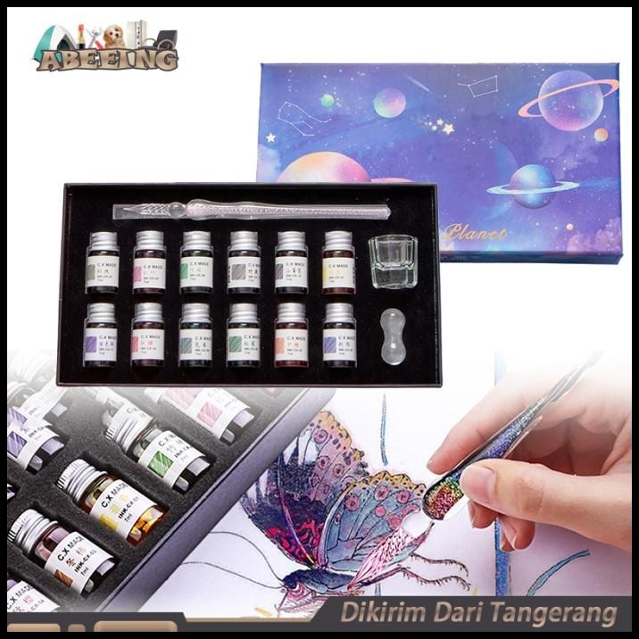 

Set Pena Celup Kaca Kaligrafi Herbin Round Glass Dip Pen Calligraphy