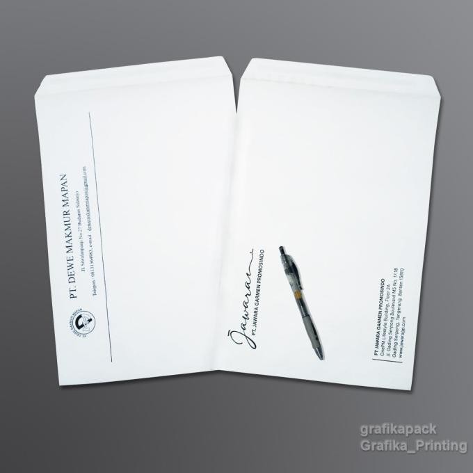 

Amplop Putih Folio A4 Bahan HVS Custom Cetak 1 warna