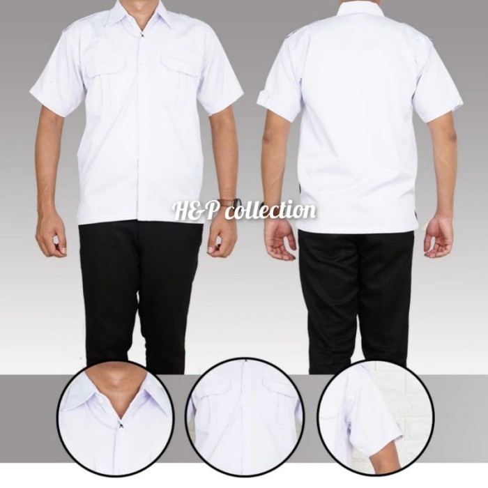 TERLARIS ENZINO KEMEJA PDL PUTIH PENDEK / KEMEJA PDL MARON / KEMEJA PDL MERAH / KEMEJA PDL HITAM /