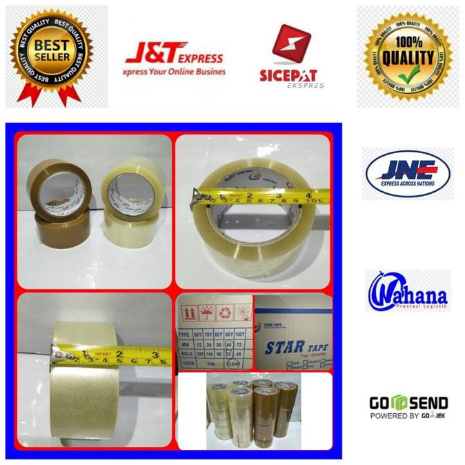 

LAKBAN BENING/COKLAT HARGA 6PCS ASLI