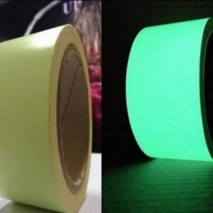 

LAKBAN STICKER FOSFOR (GLOW IN THE DARK) SIKER GLOW TAPE 5CM X 10MTR ASLI