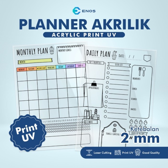 

HRG DISKON Daily Planner Akrilik / Wall Planner Acrylic Dinding / Planner Custom