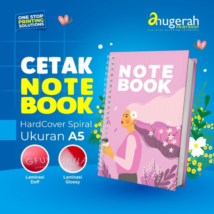 

JUAL Cetak Notebook Hardcover A5 Custom - Buku Agenda Planner Gambar Bebas