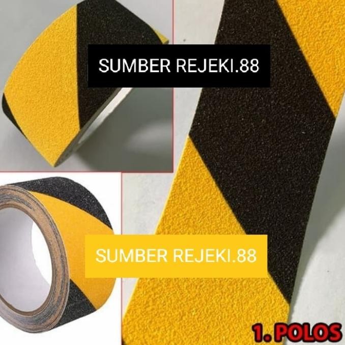 

LAKBAN SAFETY WALK ANTI SLIP LICIN TANGGA HITAM-KUNING 48MMX5M ASLI