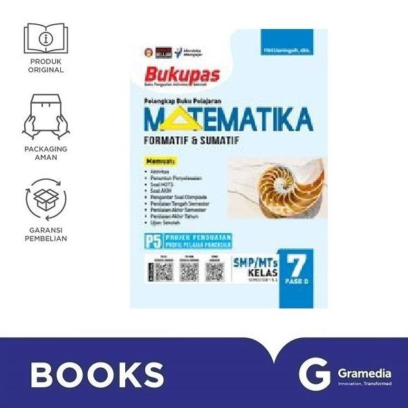 

New Gramedia Buku Smp/Mts Kls.7 Fase D - Bukupas Matematika : Kur.Merdeka
