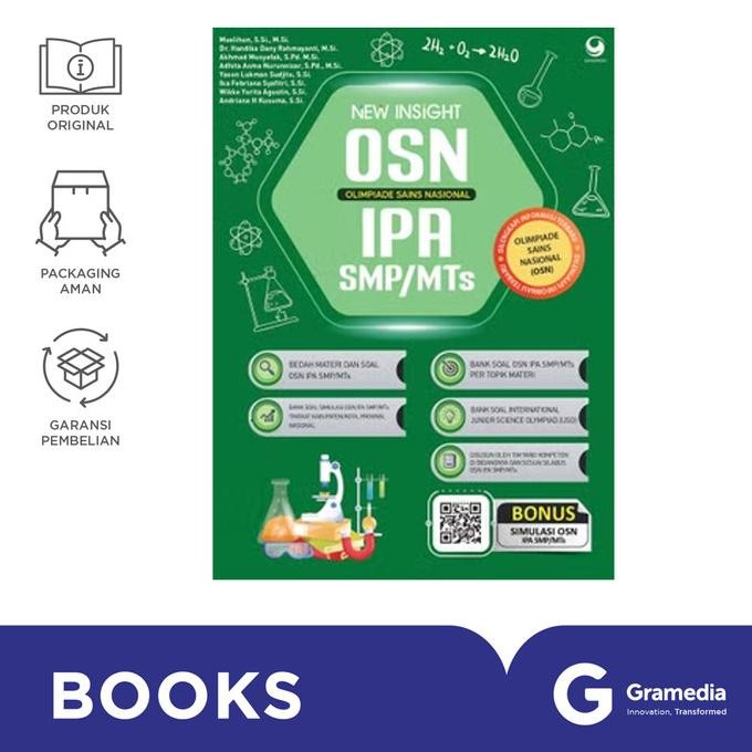 

New Gramedia Buku NEW INSIGHT OSN (OLIMPIADE SAINS NASIONAL) IPA SMP/MTS