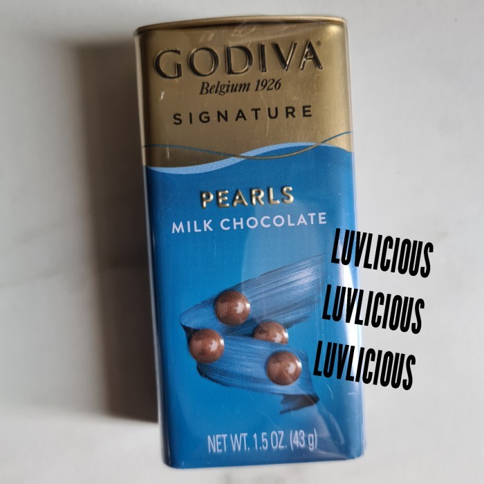 

GODIVA MILK CHOCOLATE PEARLS PEARL TIN COKELAT COKLAT