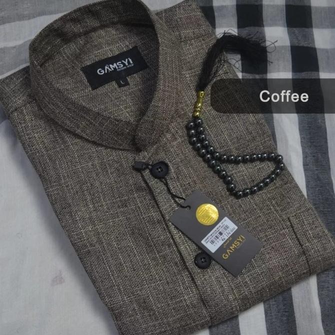 Baju koko linen lengan pendek/koko Gamsyi GM