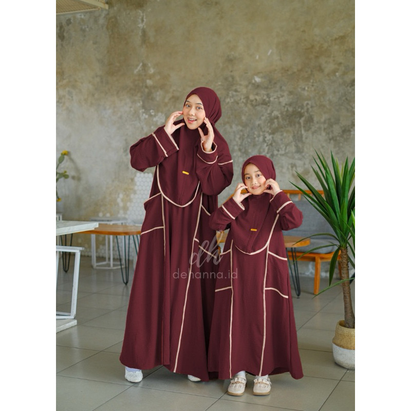 Gamis Lebaran Anak 2025 Drees Muslim Baju Dress Anak Perempuan Gamus Set Hijab Cewek Gammis Pengajia