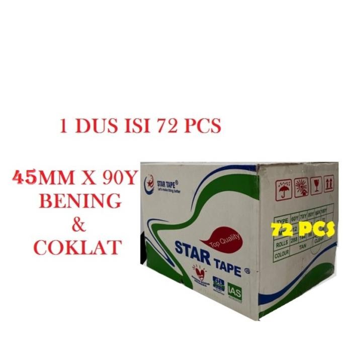 

1 DUS LAKBAN BENING - COKLAT UK 45MM X 90 YARD HARGA PABRIK ASLI