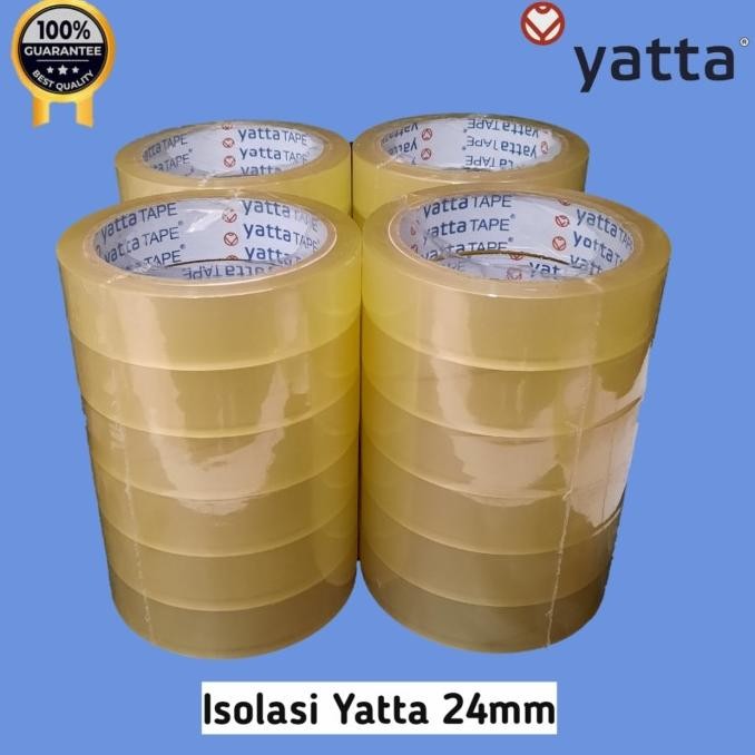 

LAKBAN KECIL 24 MM YATTA TAPE/BIRU/BENING 60 YARD (DUST @ 144 ROLL) ASLI