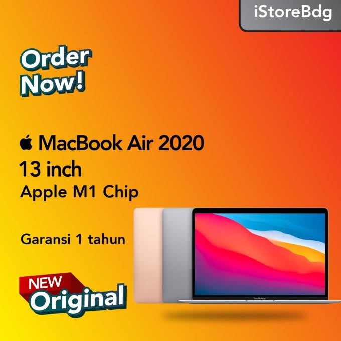 Apple Macbook Air 2020 13 Inch M1 Chip 8Gb / 256Gb Garansi Resmi Ibox