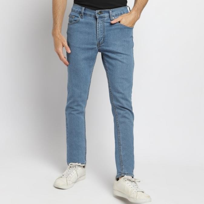 Original PAULMAY Celana Panjang Jeans Pria Slim Fit - Sky Light