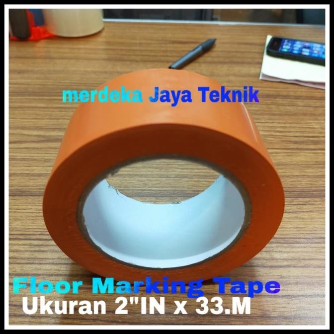 

ISOLASI MARKING TAPE LAKBAN GARIS LANTAI KM 2"INX33M ORANGE LAKBA ASLI