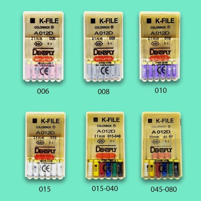 

K File Dentsply 006 008 010 015 21Mm