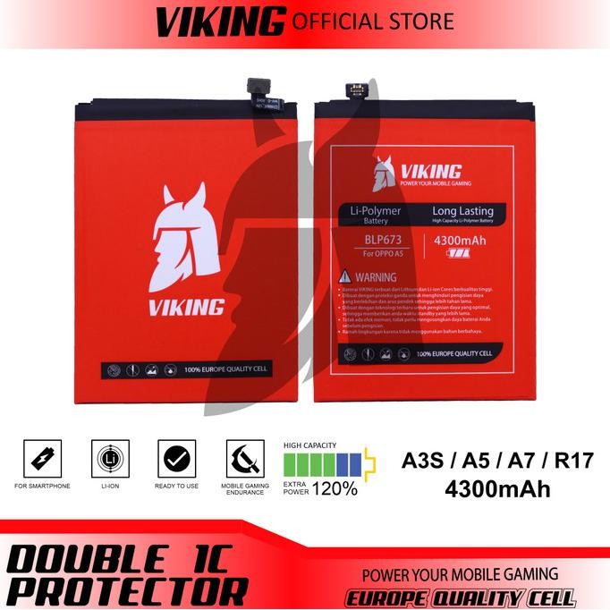 Promo VIKING Baterai Oppo A31 2020 / Oppo A12 2020 BLP673 Double Power