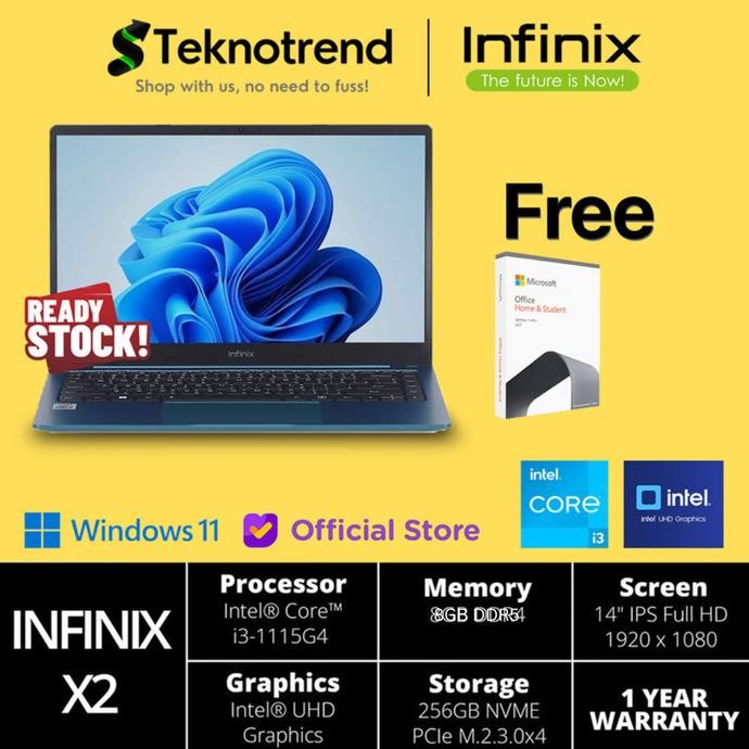 Laptop Infinix Inbook X2 Core I3 1005G1 8Gb 256Gb Ssd 14" Fhd Ips